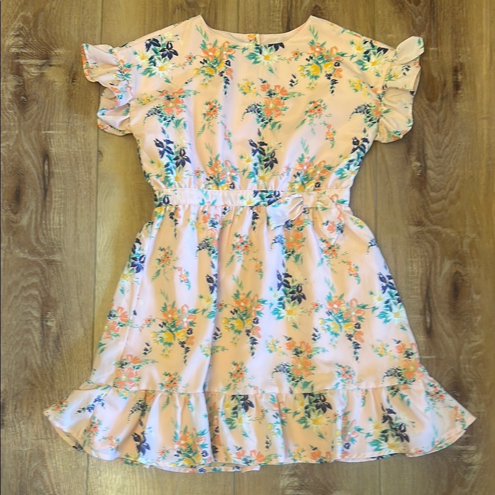 Floral Pink Kids Dress